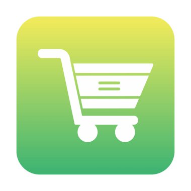  Alışveriş arabası simgesi, vektör çizimi basit tasarım