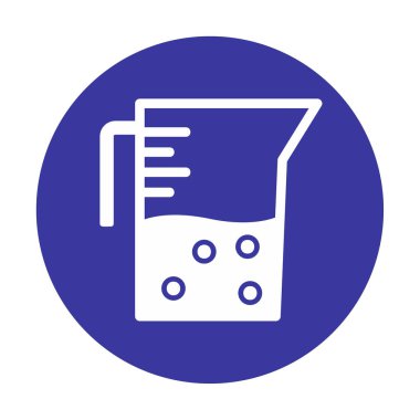 Beaker modern simgesinin vektör illüstrasyonu                          