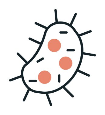 düz Amoeba simge vektör illüstrasyon tasarımı