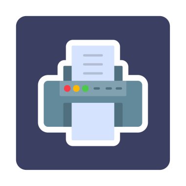 Yazıcı simgesi vektör illüstrasyonu