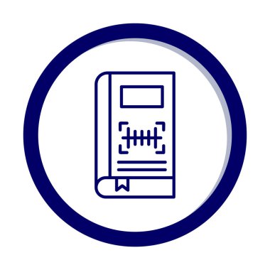 Barkod simgesi olan kitabın vektör illüstrasyonu  