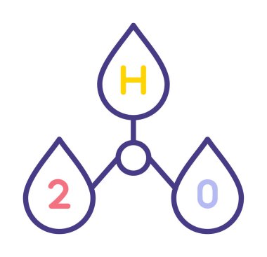 h 2 sembollü su damlaları 