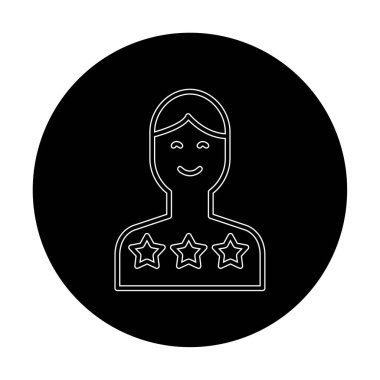 Müşteri memnuniyeti derecelendirme simgesi, vektör illüstrasyonu  