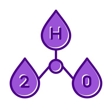 h 2 sembollü su damlaları 