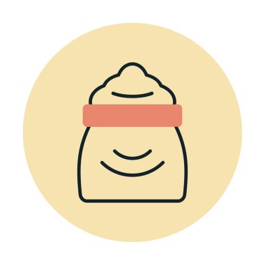 Şeker düzlüğü simgesi, vektör illüstrasyonu  