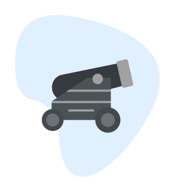 Basit Topçu simgesi, vektör illüstrasyonu