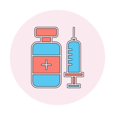 Aşı vektör illüstrasyon tasarımlı şırınga