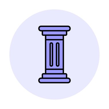 Sütun düz simgesinin vektör illüstrasyonu