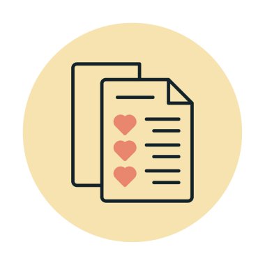 Dilek listesi. Web simgesi basit illüstrasyon 