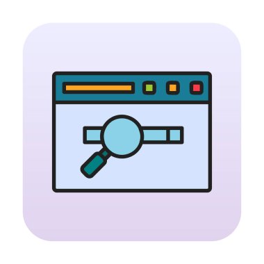 Web tarayıcı simgesi, vektör illüstrasyonu basit tasarım