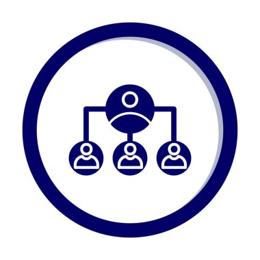 Basit Organizasyon hiyerarşisi simgesi, vektör illüstrasyonu