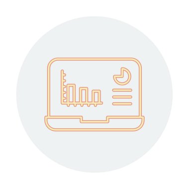 Basit Analitik simge, vektör illüstrasyonu