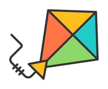 Uçurtma rengi simgesi. vektör illüstrasyonu                      