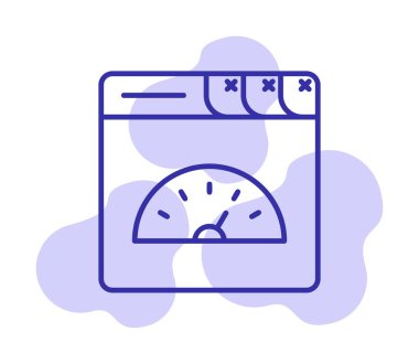Sayfa hız simgesi, vektör illüstrasyonu