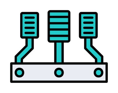 Araba Hızlandırıcı düz simgesi, vektör illüstrasyonu 