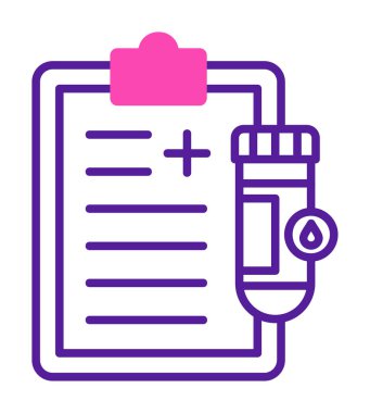 İdrar raporu ikonu. tıbbi sembol, vektör illüstrasyonu 