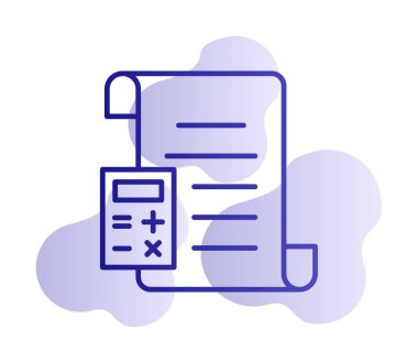 Basit muhasebe simgesi, vektör illüstrasyonu