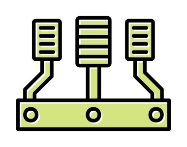 Araba Hızlandırıcı düz simgesi, vektör illüstrasyonu 