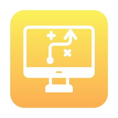 Basit Strateji simgesi, vektör illüstrasyonu