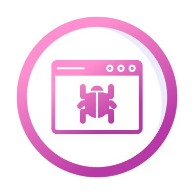 Böcek işareti simgesi. Virüs sembolü, vektör çizimi. 