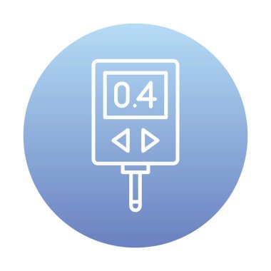 düz Glucometer ikon vektör illüstrasyon tasarımı