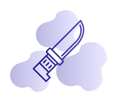 Beyaz arka plan üzerinde izole bıçak simge vektör  