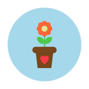 çiçek saksısı vektör illüstrasyonu