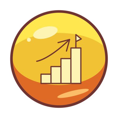 büyüyen grafik simgesi, vektör çizim