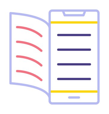 Dijital Kitap simgesi vektör illüstrasyonuName