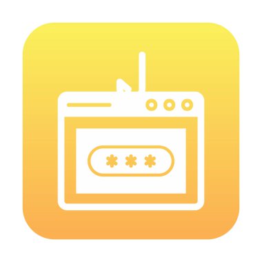 Basit Parola Kopyalama simgesi, vektör illüstrasyonu