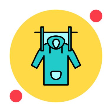 Islak Ceket Ağı simgesi, vektör illüstrasyonu