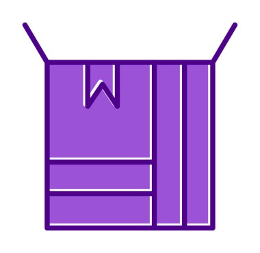 kutusu simgesini açın. vektör çizim                                      