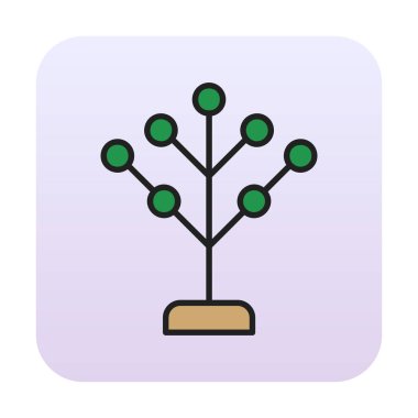 Basit filogenetik simge, vektör illüstrasyonu