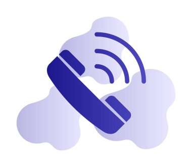 Basit bir telefon görüşmesi. simge vektör illüstrasyon tasarımı