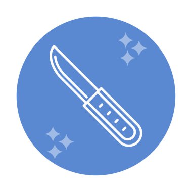 Beyaz arka plan üzerinde izole bıçak simge vektör  