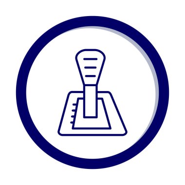 Araba vites kutusu web simgesi, vektör illüstrasyonu