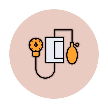 Basit Kan basıncı ölçüm simgesi, vektör illüstrasyonu