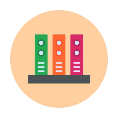 Ofis klasörleri simgesi, vektör illüstrasyonunu arşivle 