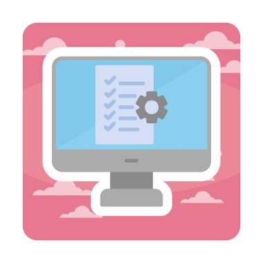 Proje Yönetimi simge vektör çizim