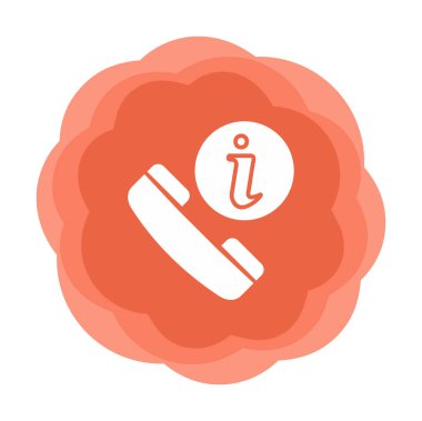 Basit çağrı bilgi simgesi, vektör illüstrasyonu