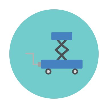 Makas kaldırma simgesi tasarımı, vektör illüstrasyonu