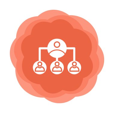 Basit Organizasyon hiyerarşisi simgesi, vektör illüstrasyonu