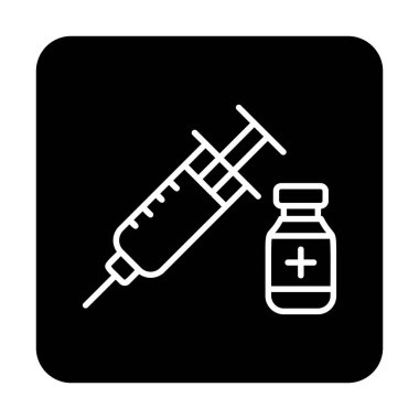 Basit insülin simgesi, vektör illüstrasyonu