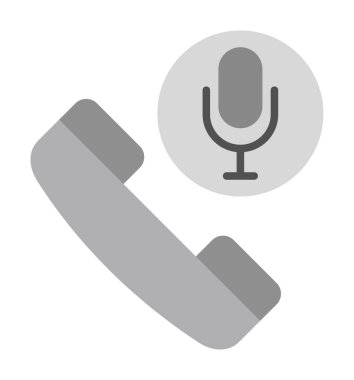 Basit Arama Kaydı simgesi, vektör illüstrasyonu