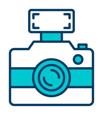 fotoğraf makinesi simgesi, vektör illüstrasyonu