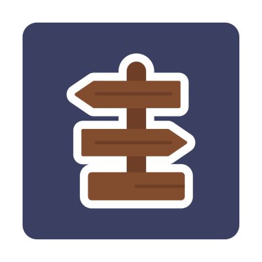 Yön işareti. Web simgesi basit tasarım 