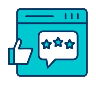 düz geribildirim simgesi vektör çizimi tasarımı