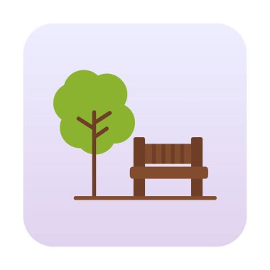 Yedek vektör renk simgesine sahip park 