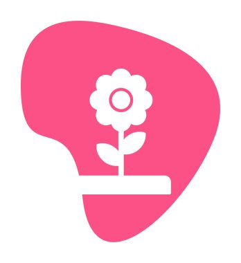  düz çiçek vektör simgesi. dizayn