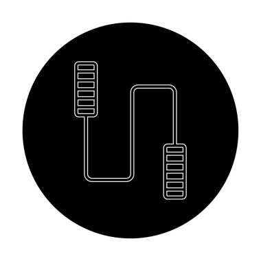 İp sporu ikonunu atlıyorum. Vektör illüstrasyonu 